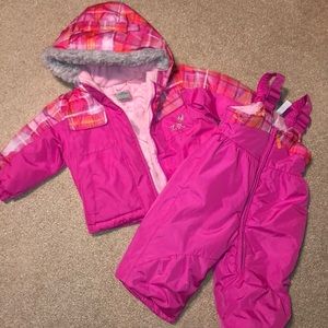 Pink snow pants & matching jacket